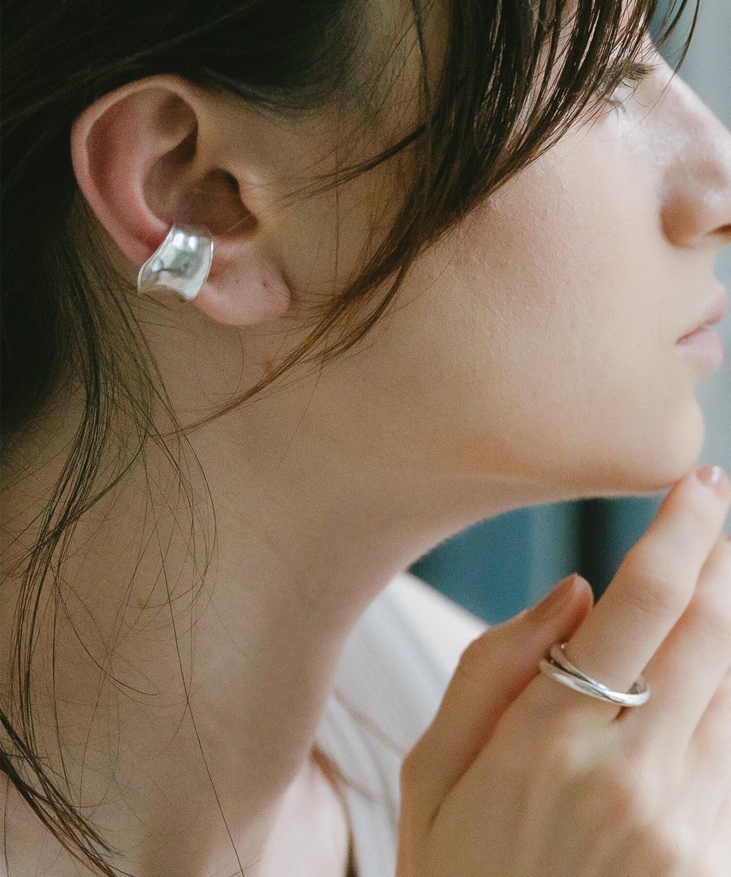 Silver925 Wide Concave Ear Cuff | GOLDA