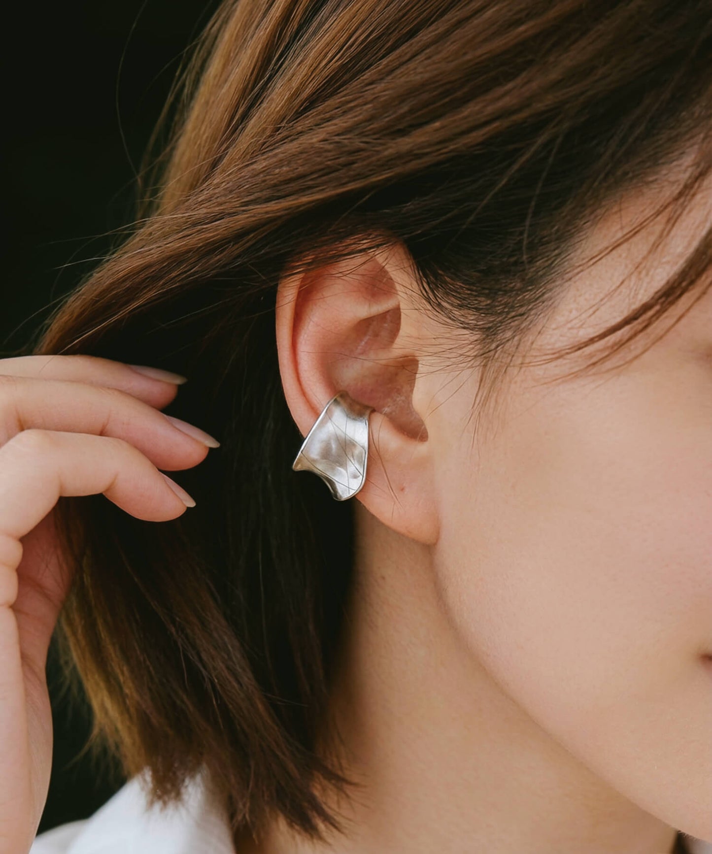 Silver925 Wide Concave Ear Cuff | GOLDA