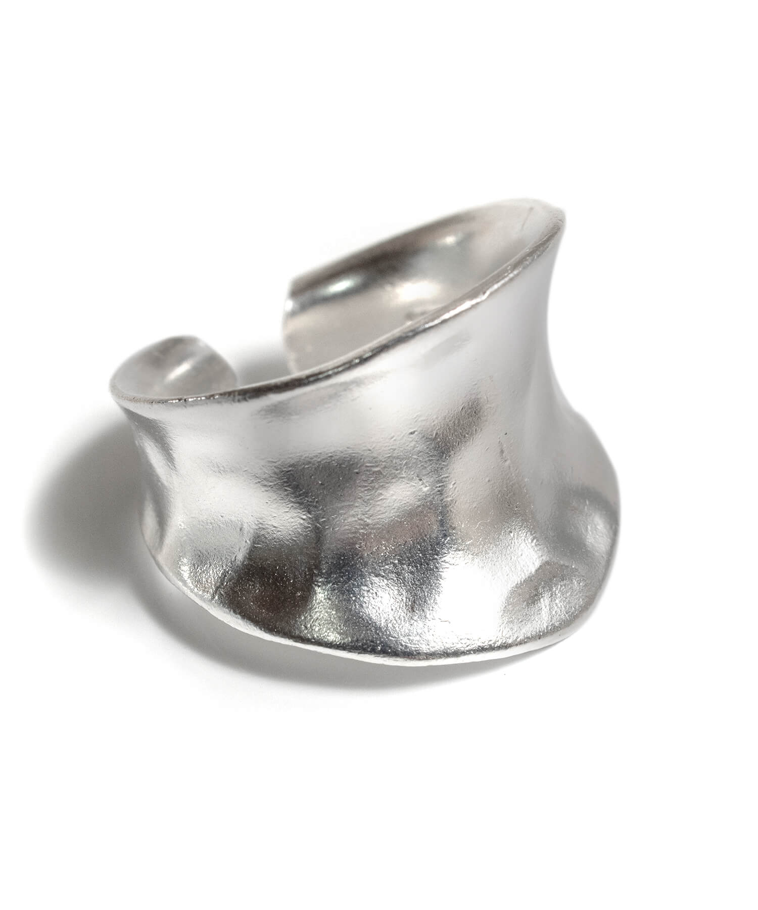 925 Sterling Silver Wide Concave Ear Cuff | GOLDA