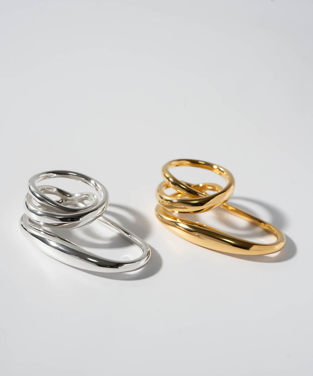 Curvy Double Finger Ring | GRAVE-DUO