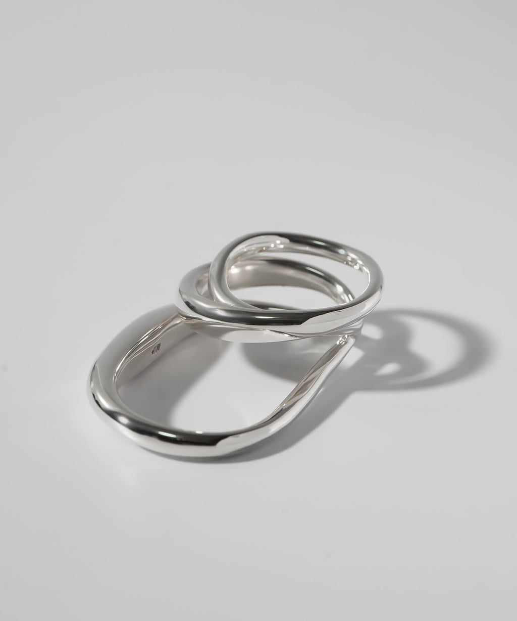 Curvy Double Finger Ring | GRAVE-DUO