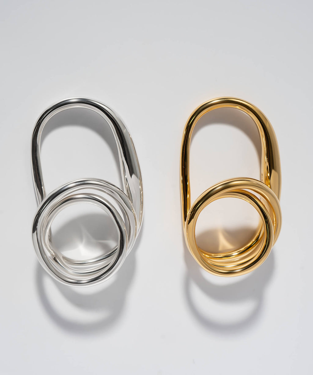 Curvy Double Finger Ring | GRAVE-DUO
