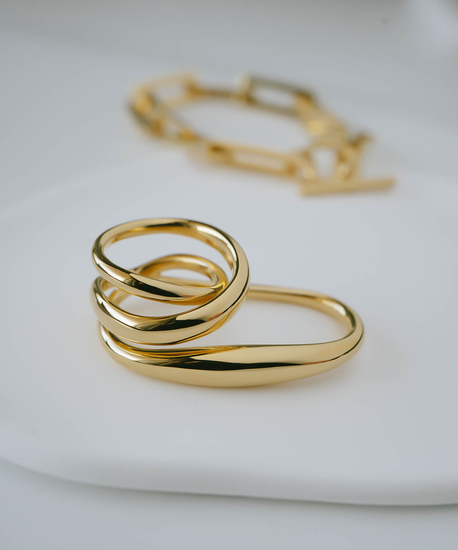 Curvy Double Finger Ring | GRAVE-DUO