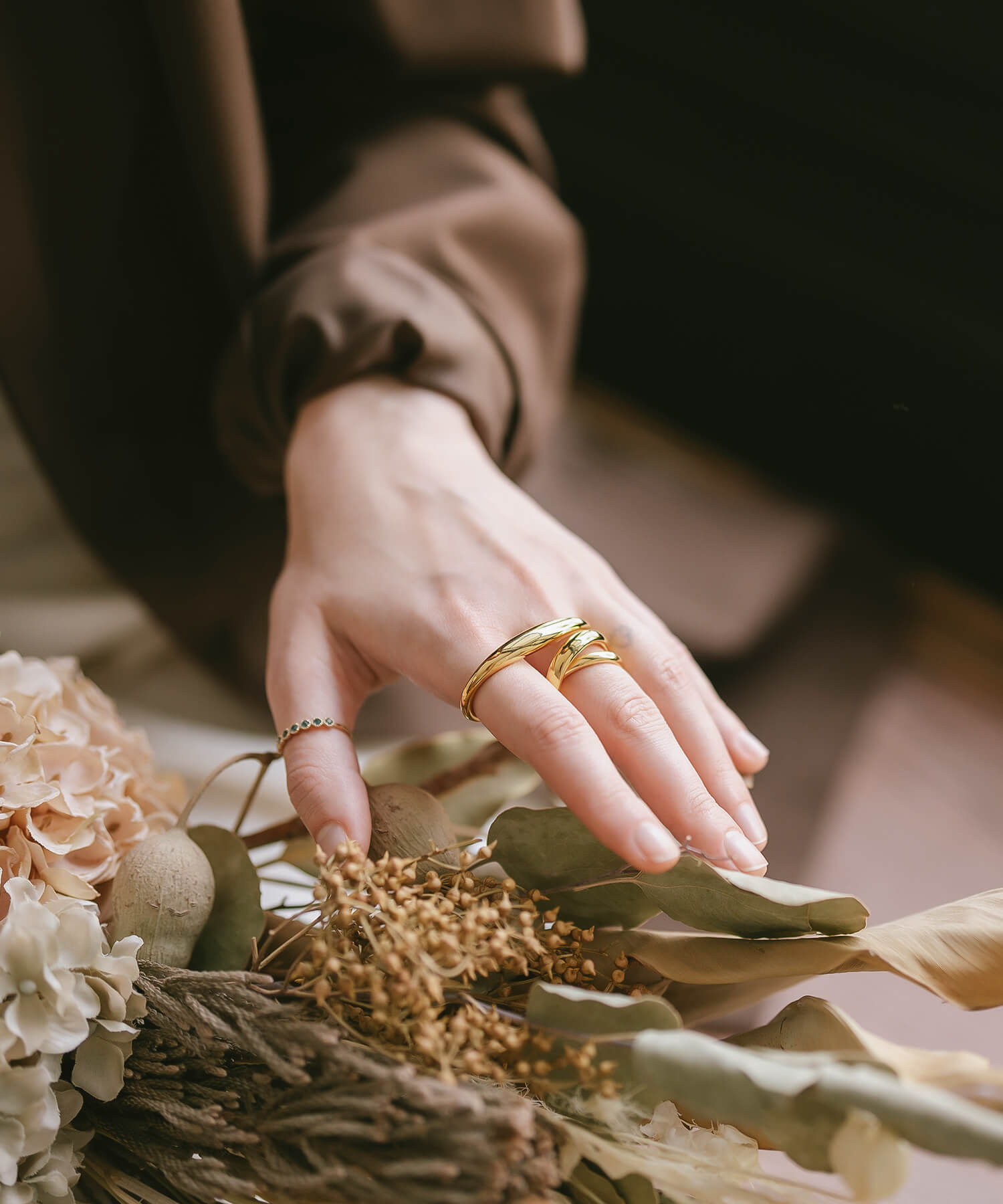 Curvy Double Finger Ring | GRAVE-DUO