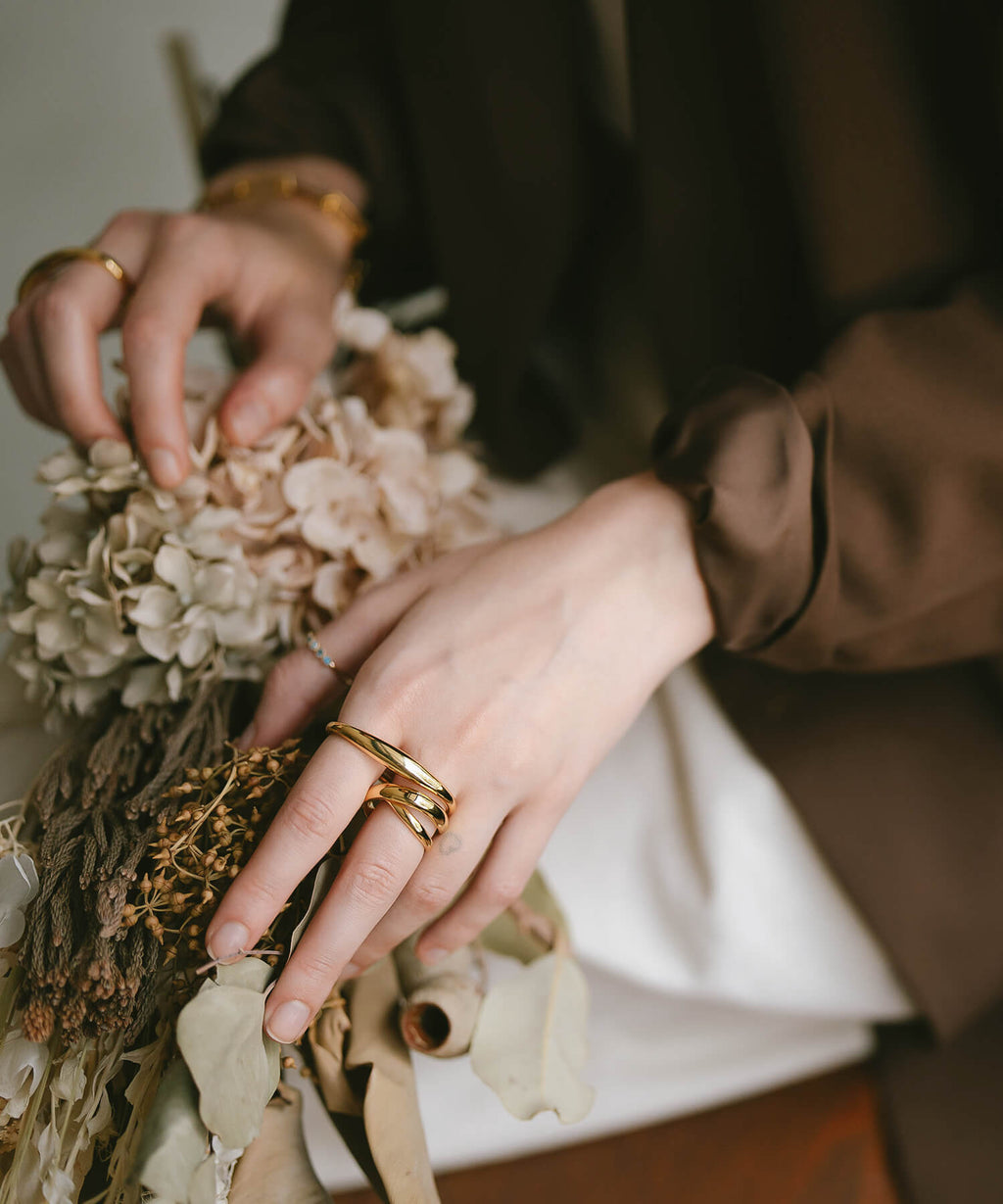 Curvy Double Finger Ring | GRAVE-DUO