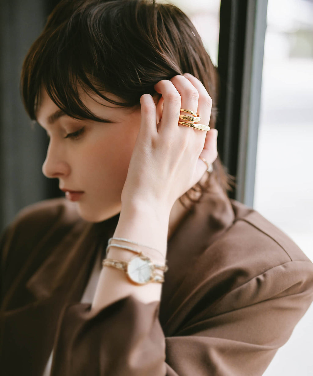 Curvy Double Finger Ring | GRAVE-DUO