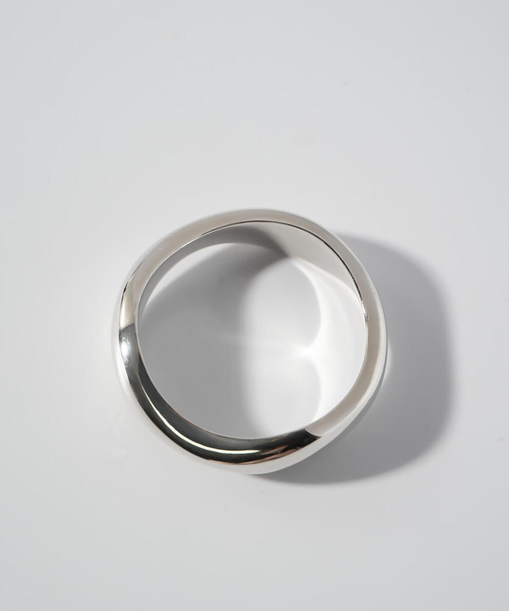18K Gold Plated Sterling Silver Wide Wavy Ring | GREZIO