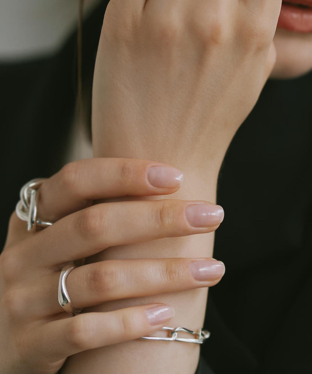 18K Gold Plated Sterling Silver Wide Wavy Ring | GREZIO