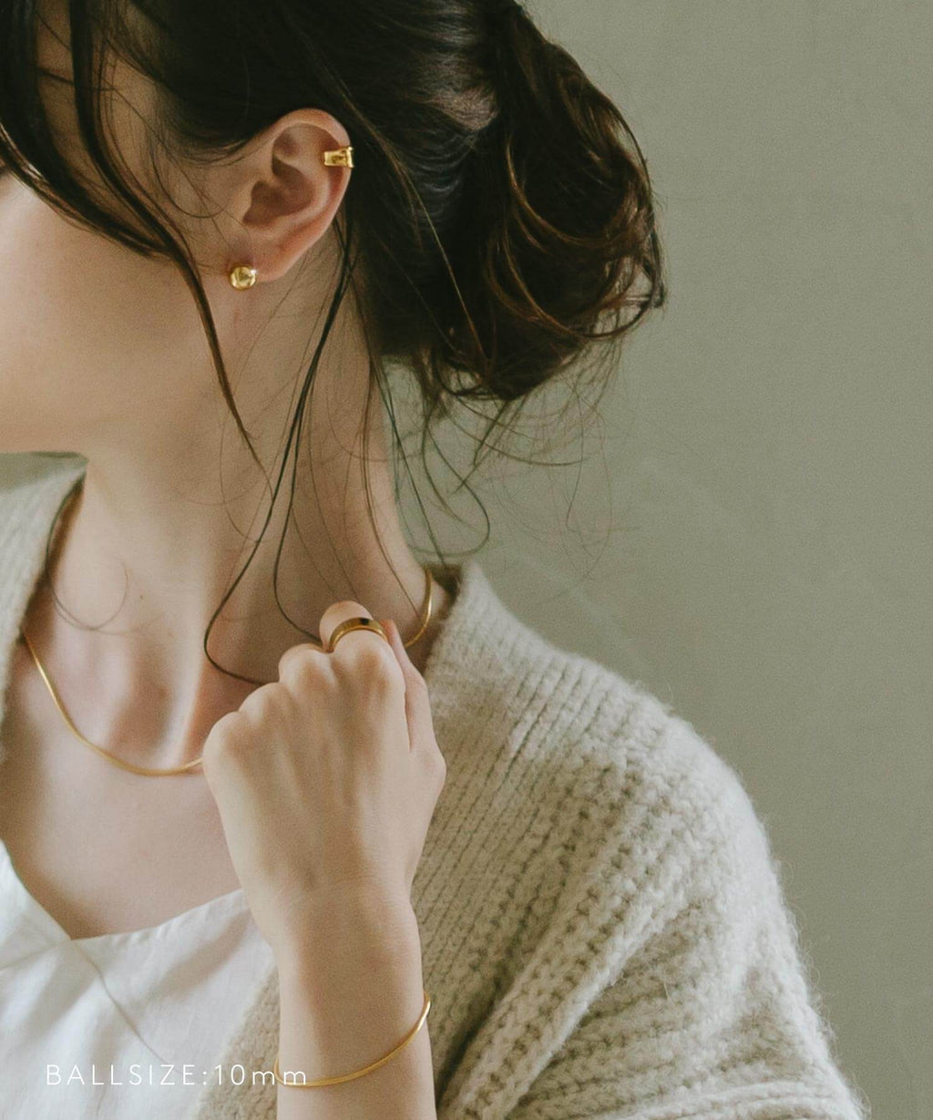 925 Sterling Silver Round Ball Stud Earrings | HELMIE