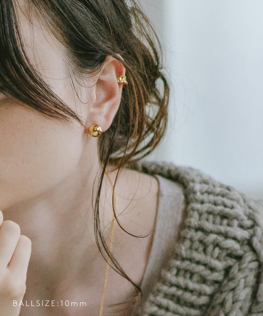925 Sterling Silver Round Ball Stud Earrings | HELMIE