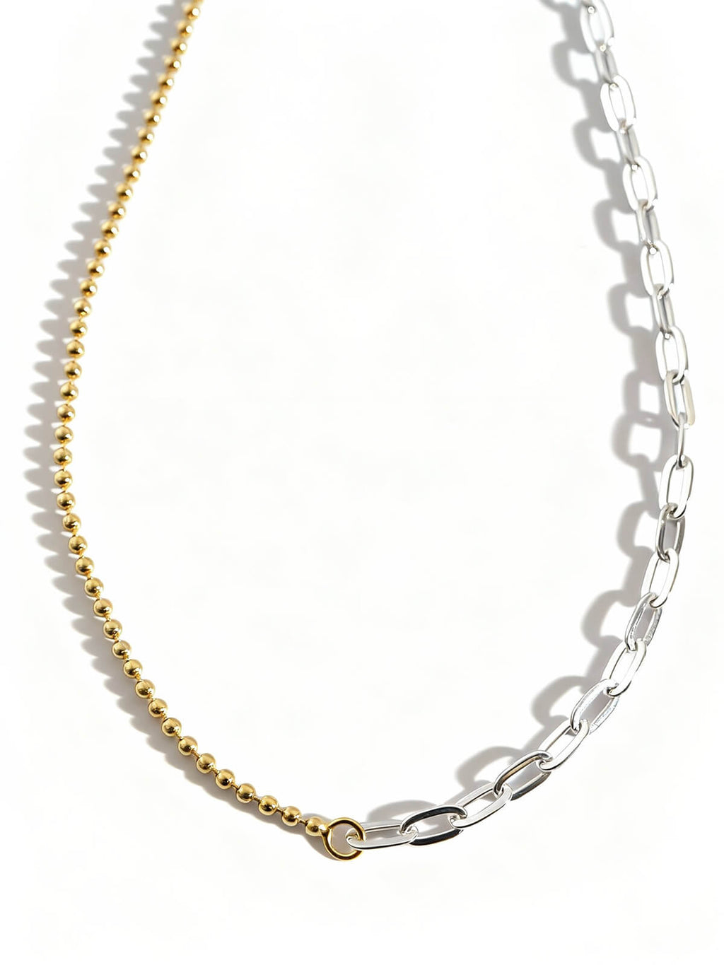 18K Gold Plated Sterling Silver Fusion Chain Necklace | HELUNEA