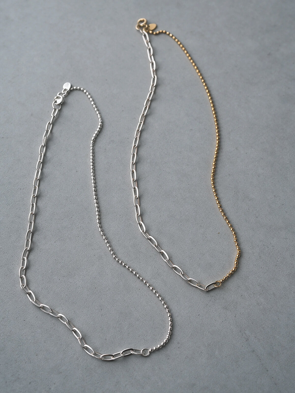 18K Gold Plated Sterling Silver Fusion Chain Necklace | HELUNEA