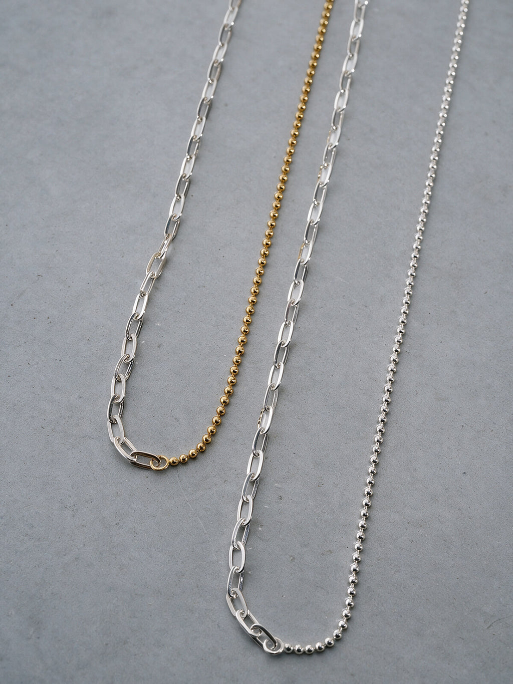 18K Gold Plated Sterling Silver Fusion Chain Necklace | HELUNEA
