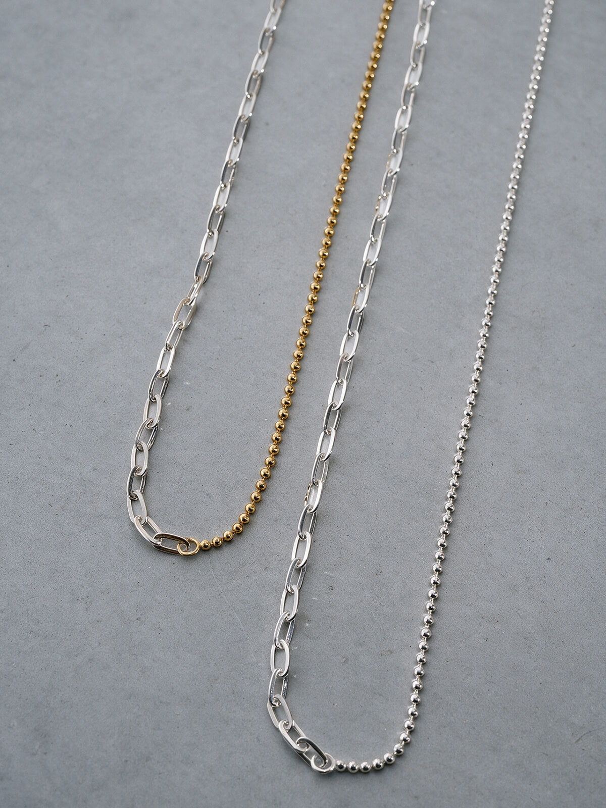 18K Gold Plated Sterling Silver Fusion Chain Necklace | HELUNEA