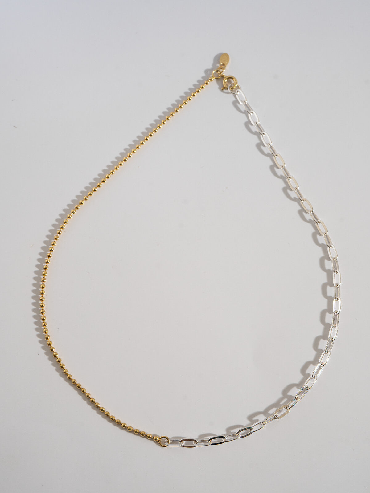 18K Gold Plated Sterling Silver Fusion Chain Necklace | HELUNEA