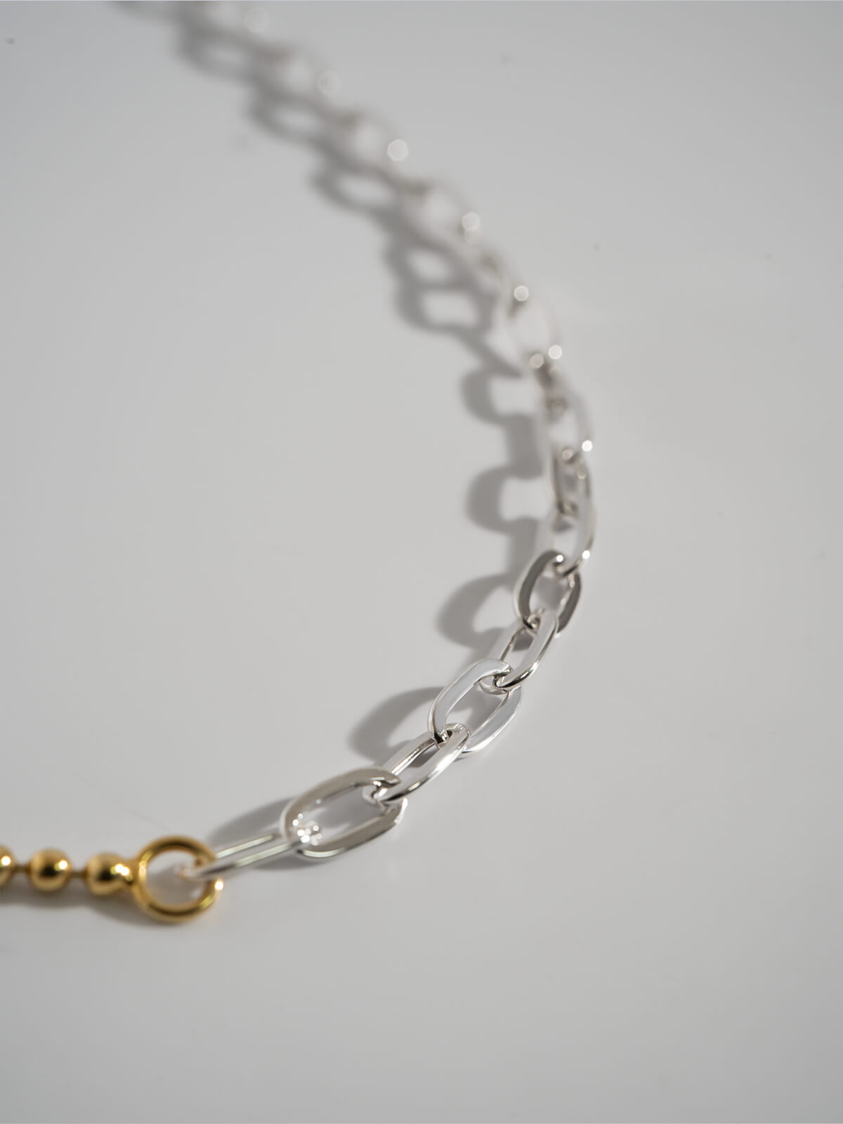 18K Gold Plated Sterling Silver Fusion Chain Necklace | HELUNEA