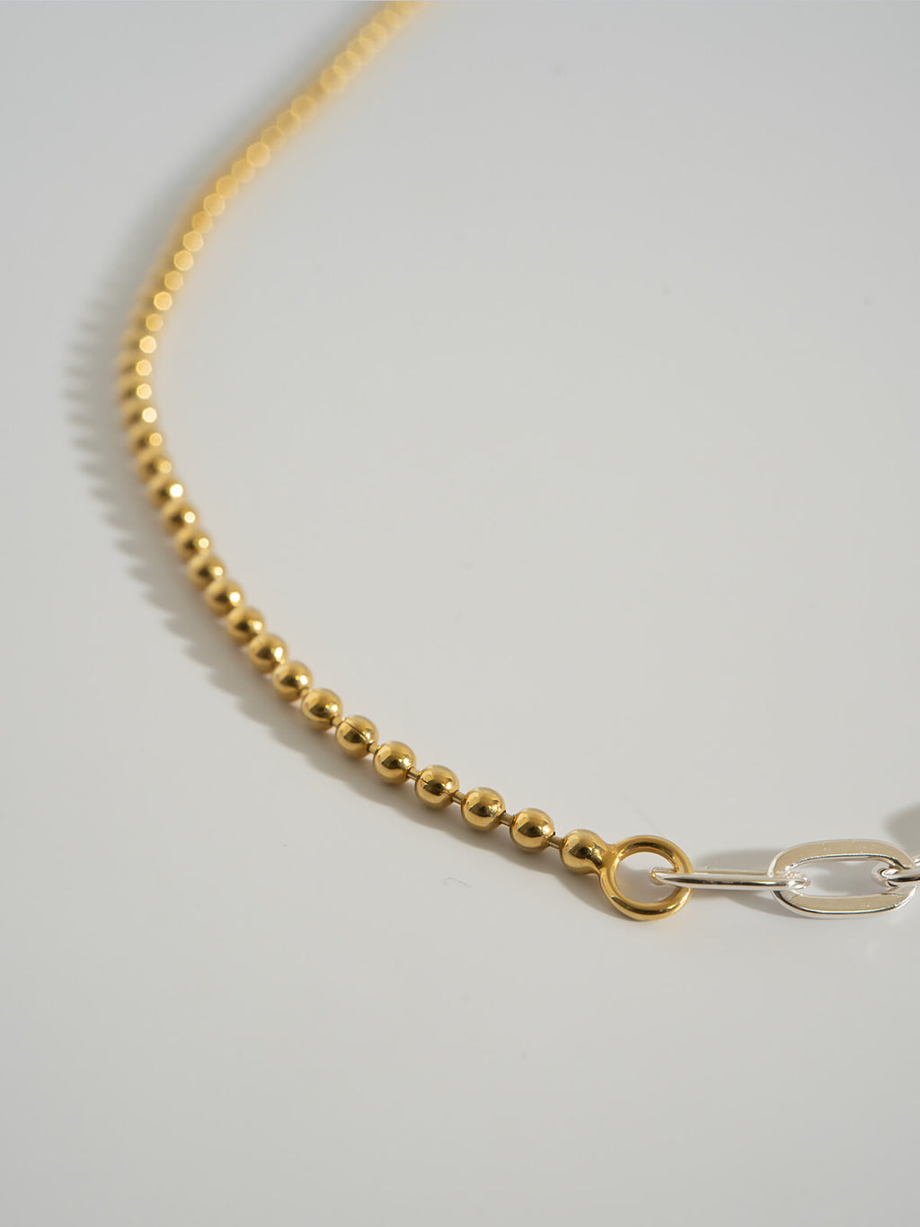 18K Gold Plated Sterling Silver Fusion Chain Necklace | HELUNEA
