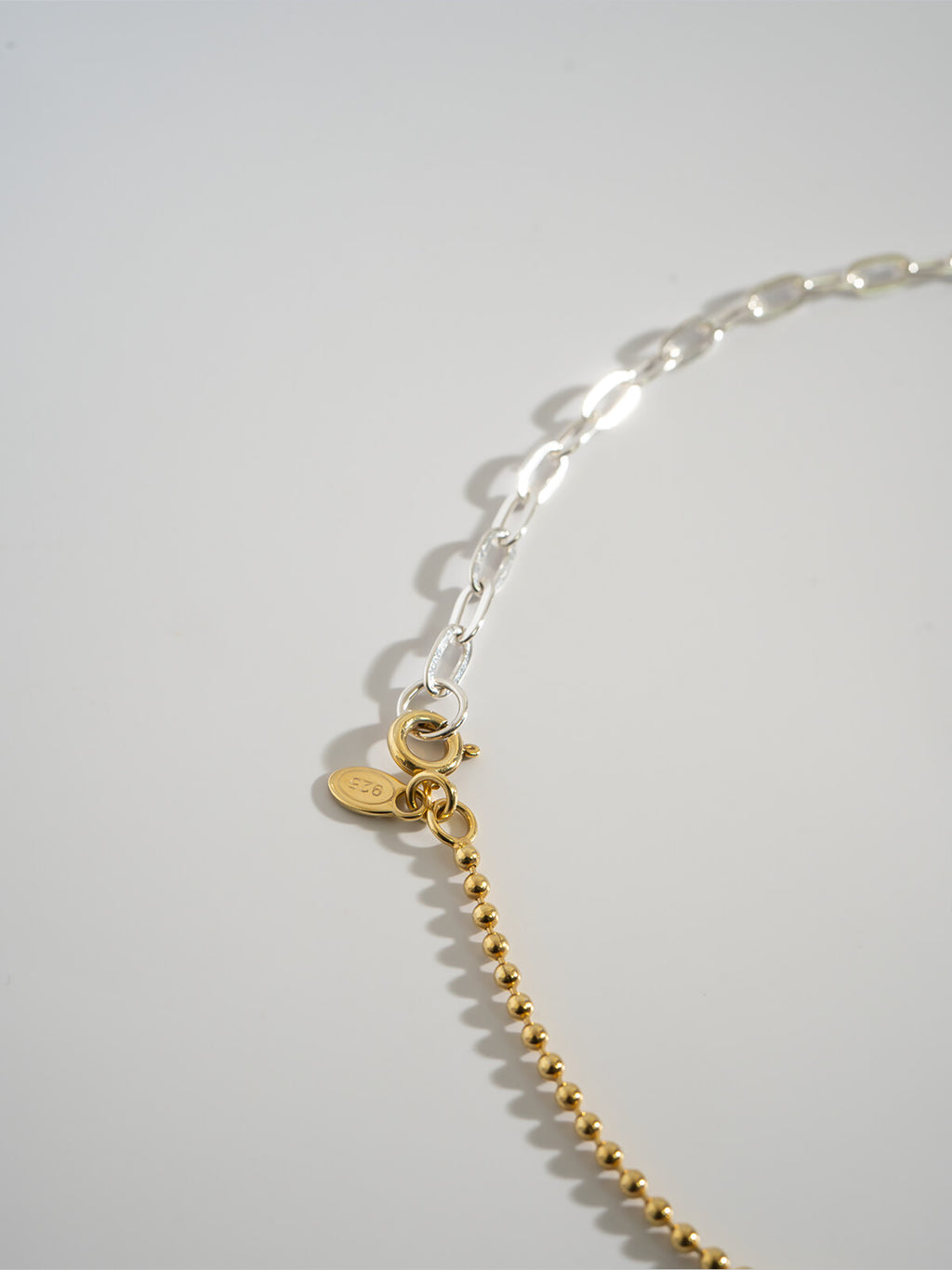 18K Gold Plated Sterling Silver Fusion Chain Necklace | HELUNEA