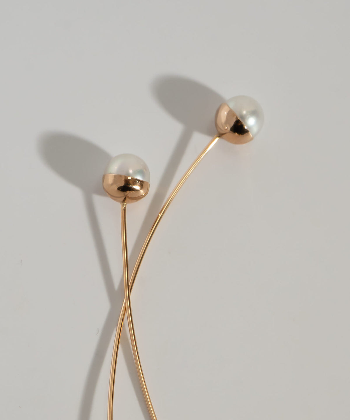 ILMARI earrings 18K pink gold ball detail