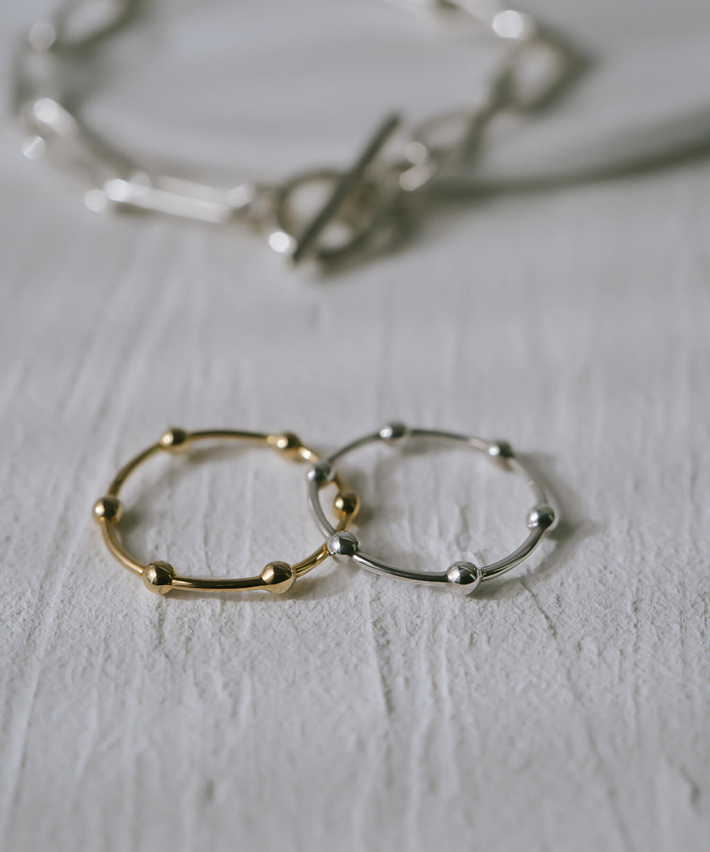 18K Gold Plated Sterling Silver Dot Ring | IRMERA