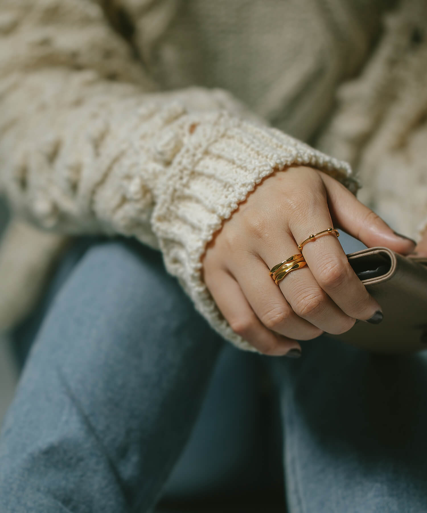 18K Gold Plated Sterling Silver Dot Ring | IRMERA