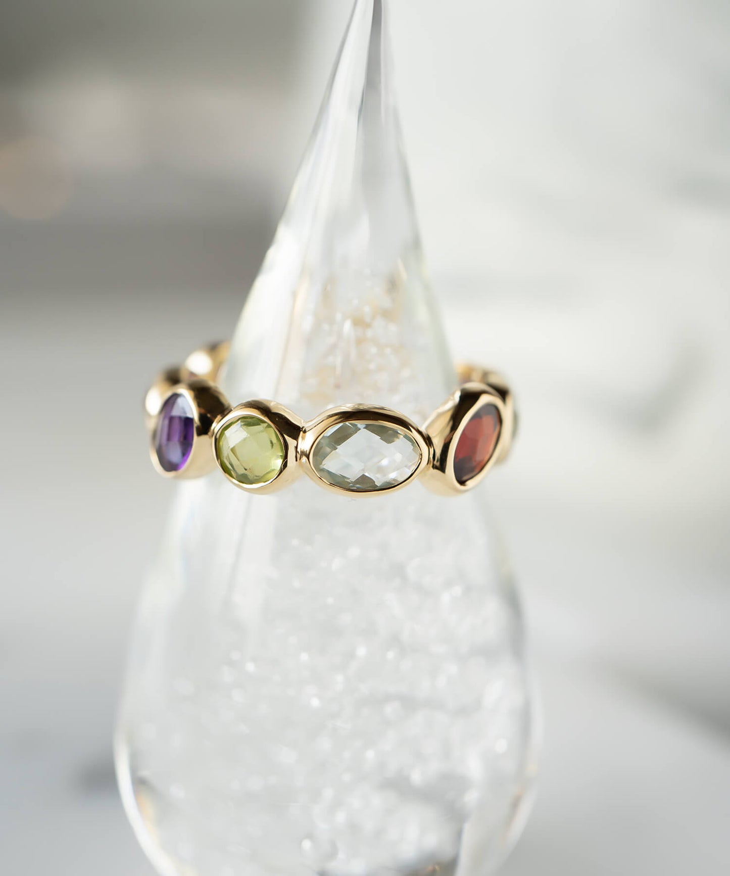 Multi Color Eternity Gemstone Ring | ANTHEIA-VER