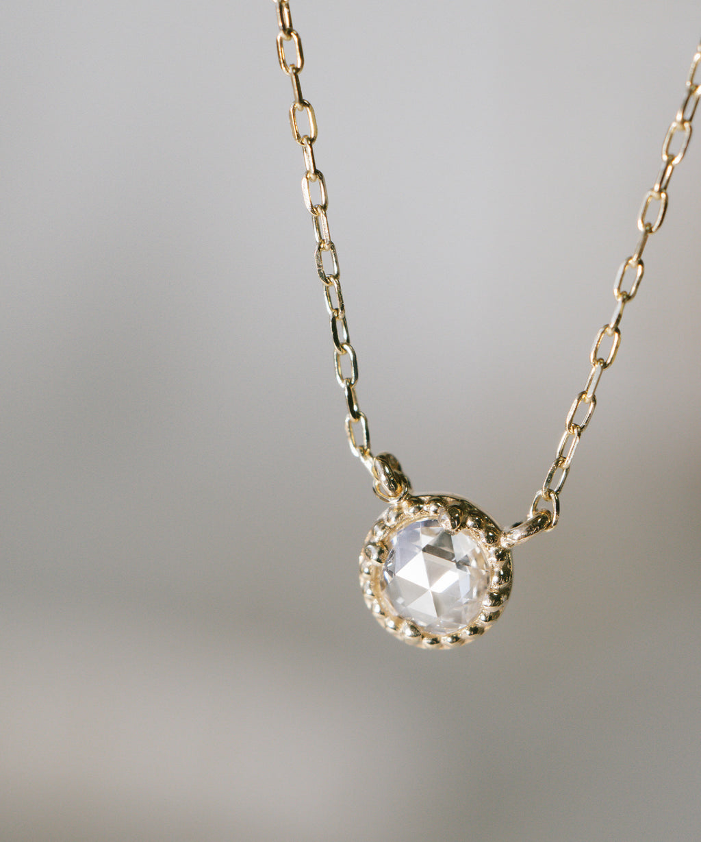 Dainty Round Diamond Necklace | ASTERI-VEGA