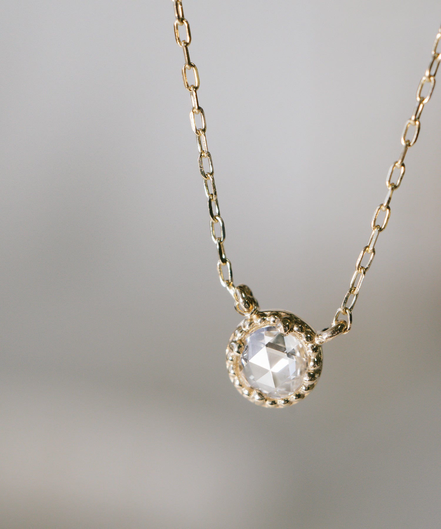 Dainty Round Diamond Necklace | ASTERI-VEGA
