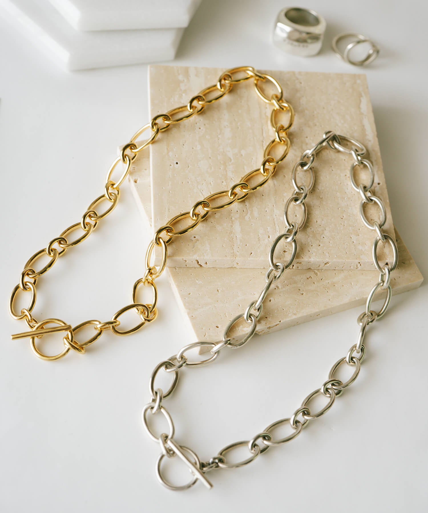 18K Gold Plated Sterling Silver Chunky Chain Choker | CARCHE