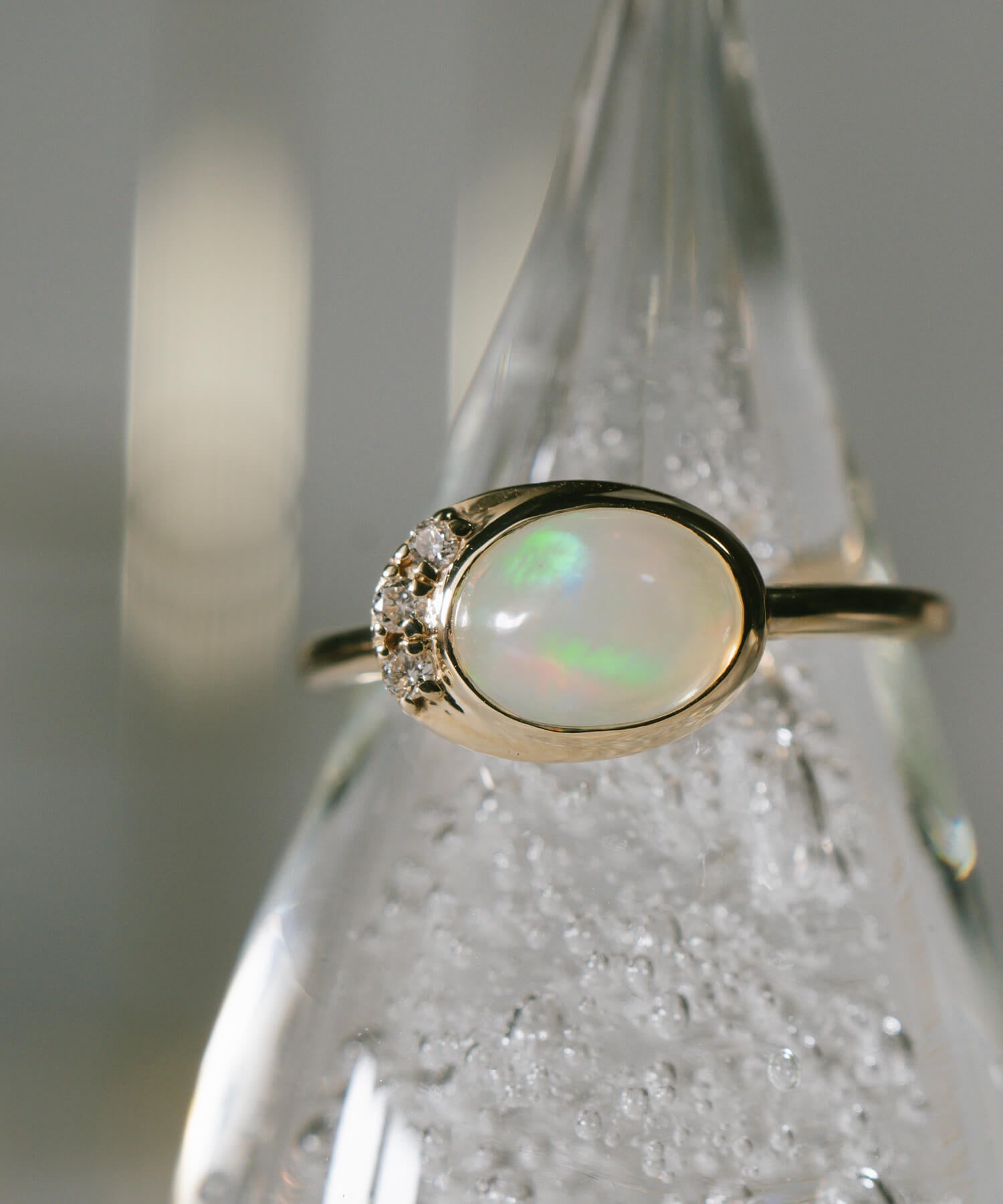 Crescent Moon Opal Ring | ELIA-TVA