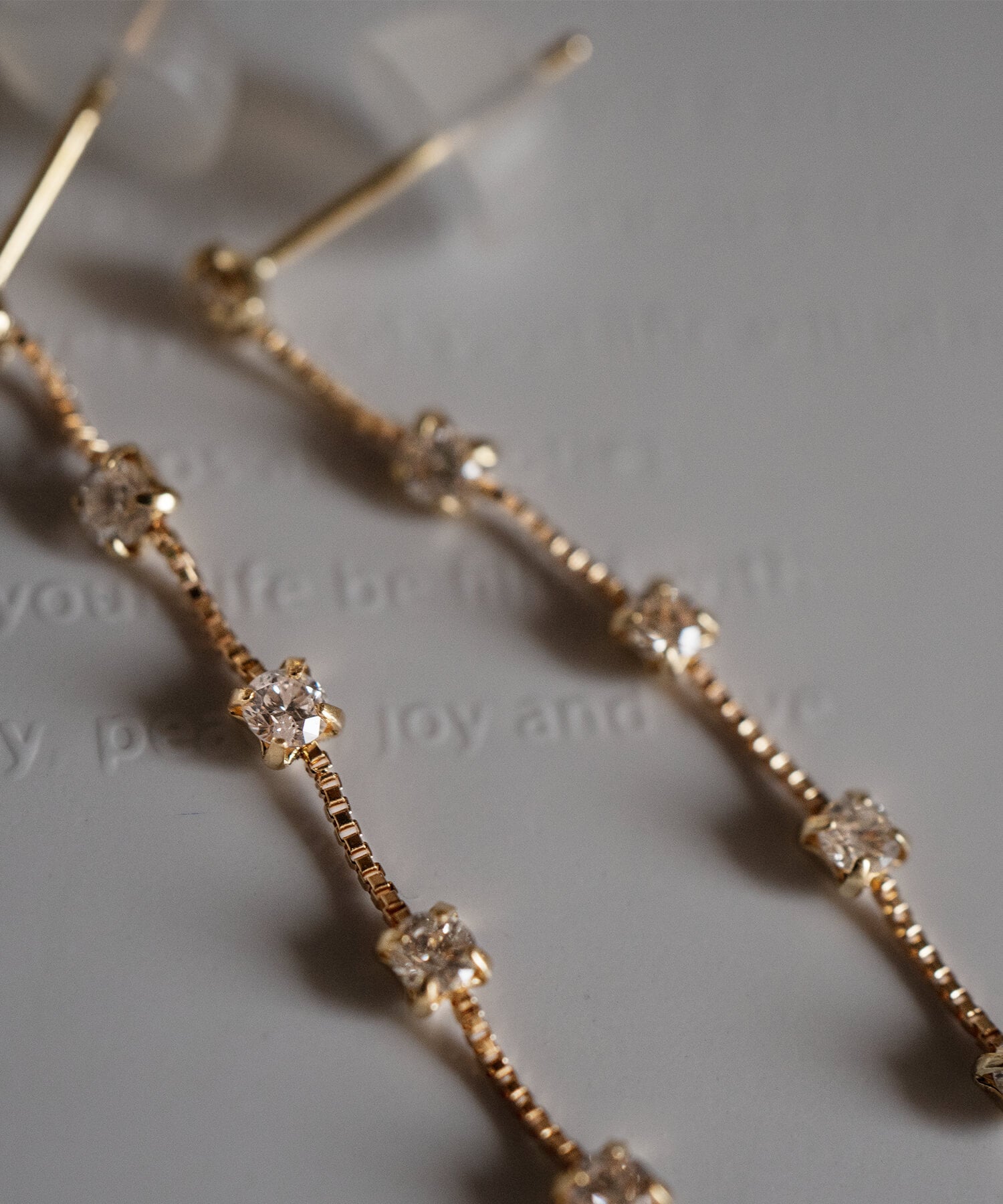 18K Gold 5diamond Swing Stud Earrings | FIDO