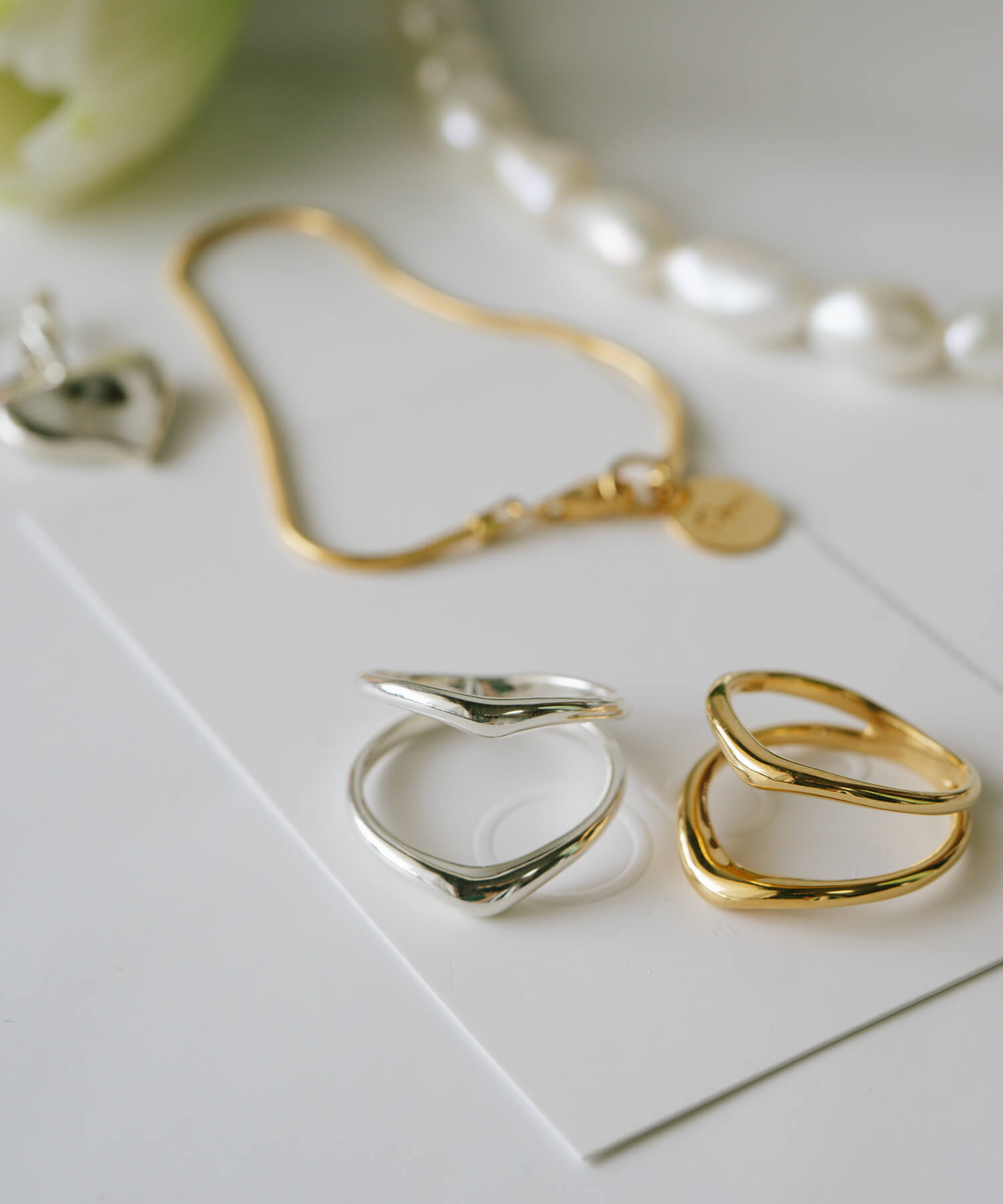 18K Gold Plated Sterling Silver Double Chevron Ring | GAVIOTA0BULKY