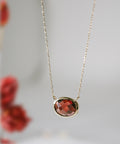 Checker Board Cut Gemstone Necklace | GLOA-ETT