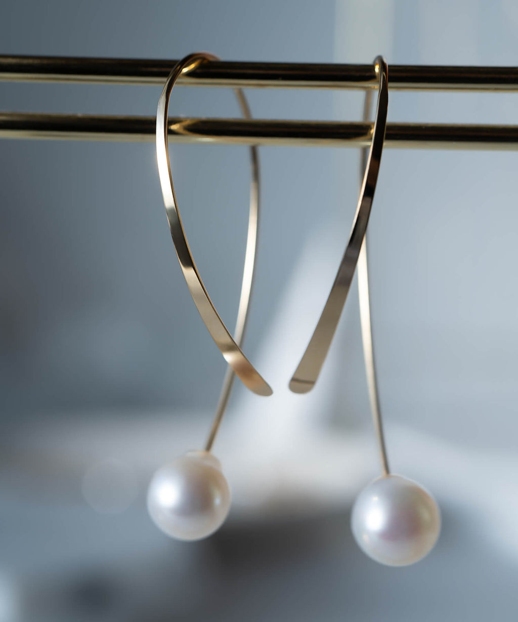 18K Gold Almond Hoop Earrings | GOUCCIA