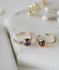 10K Gold Bicolor Gemstone Earcuff | LACHTARA-ETT EARCUFF