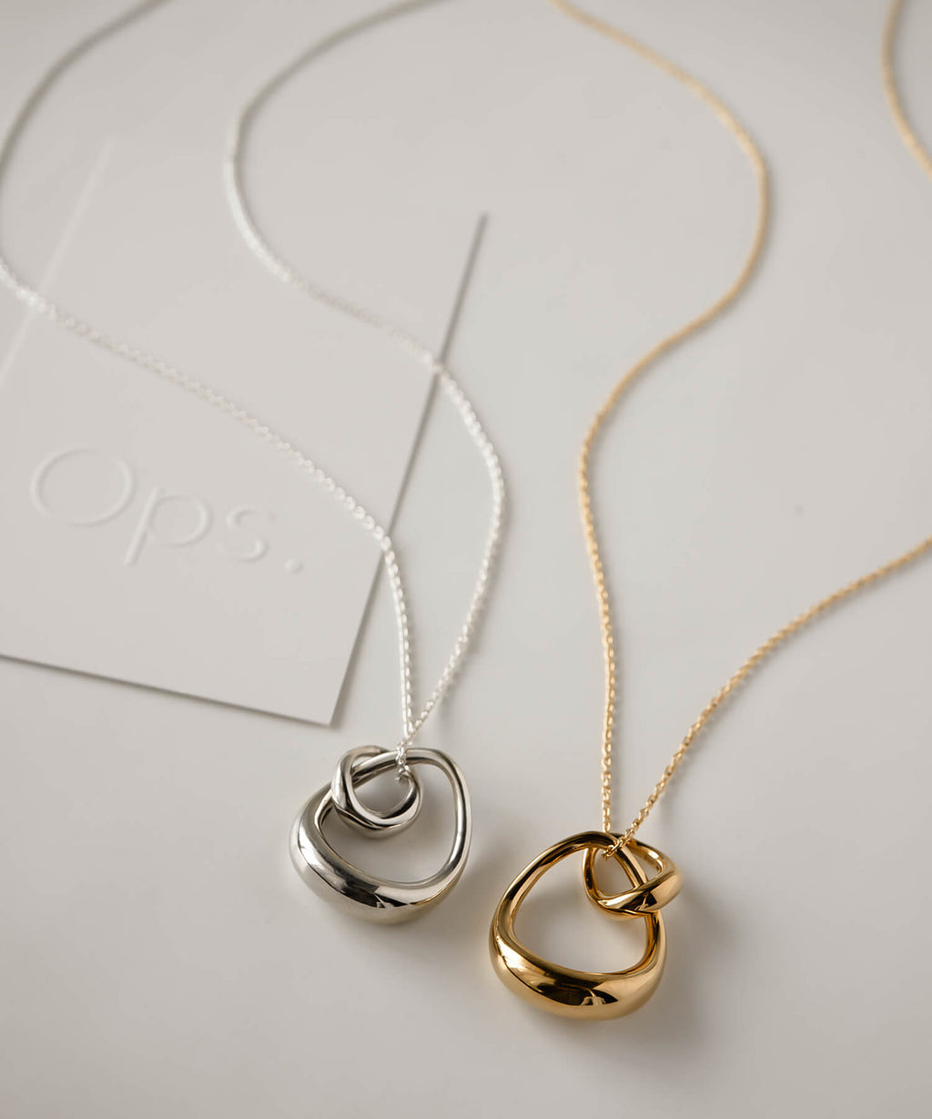 18K Gold Plated Sterling Silver Oval Long Necklace | ORIFAR