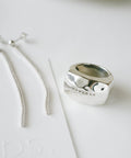 925 Sterling Silver Pavé Cubic Zirconia Wide Ring | PALLAS