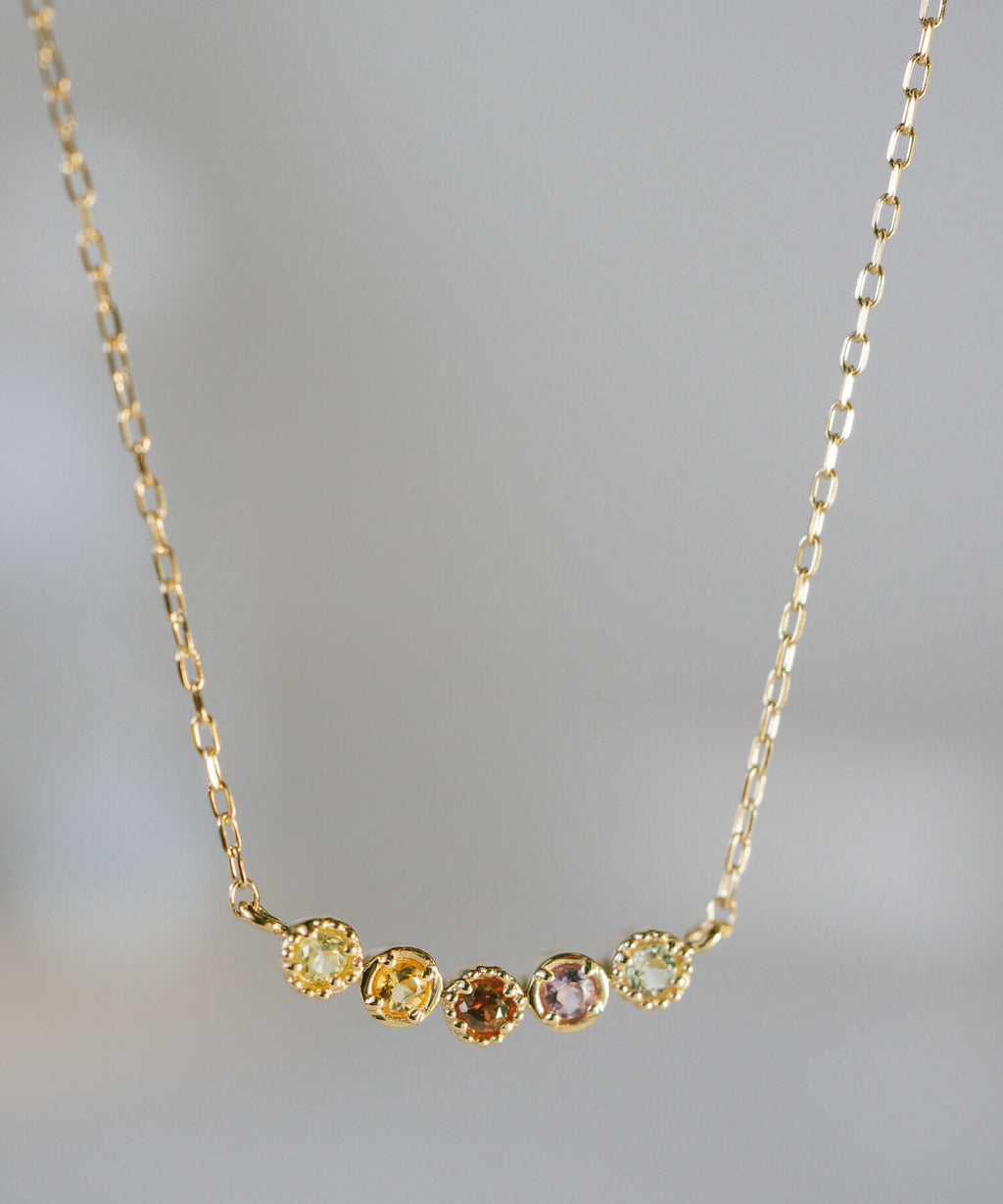 10K Gold Ombre Gemstone Necklace | PALVE-QUINT