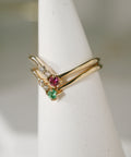 V-shaped Gemstone Ring | TERRA-KLADIA