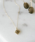 10K Gold Rhombus Smoky Quartz Necklace | TETRA-ATTA
