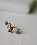 10K Gold Multi Gemstone Earring | TETRA-FEM
