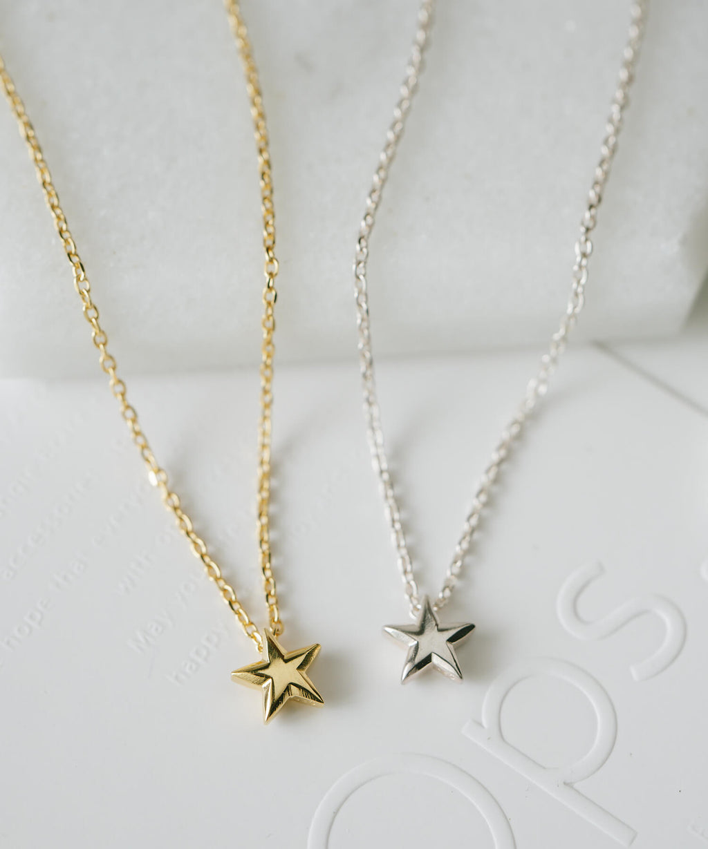 18K Gold Plated Sterling Silver Tiny Star Necklace | ZIRKA