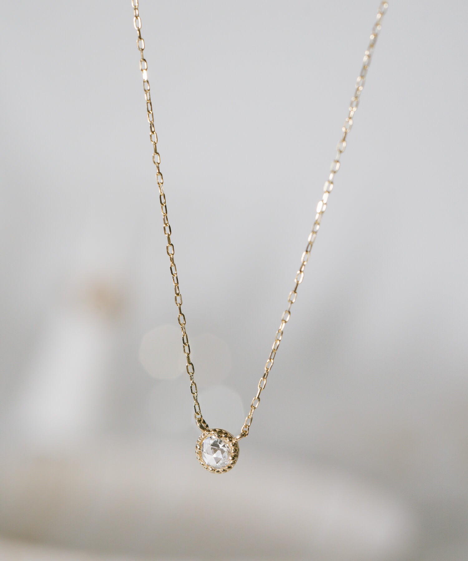 Dainty Round Diamond Necklace | ASTERI-VEGA