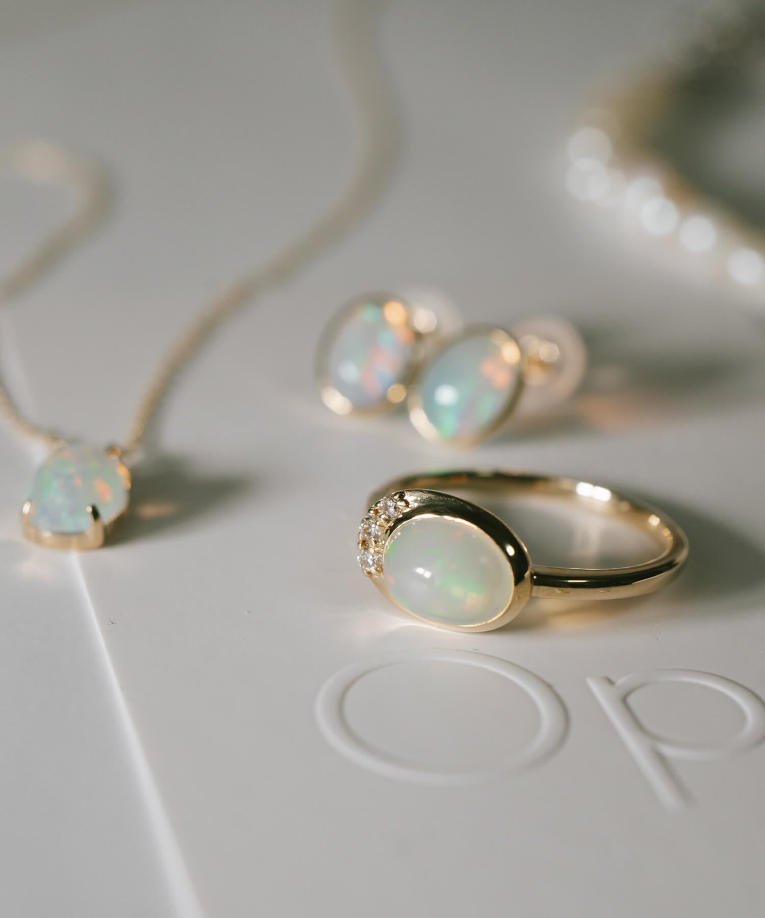 Crescent Moon Opal Ring | ELIA-TVA