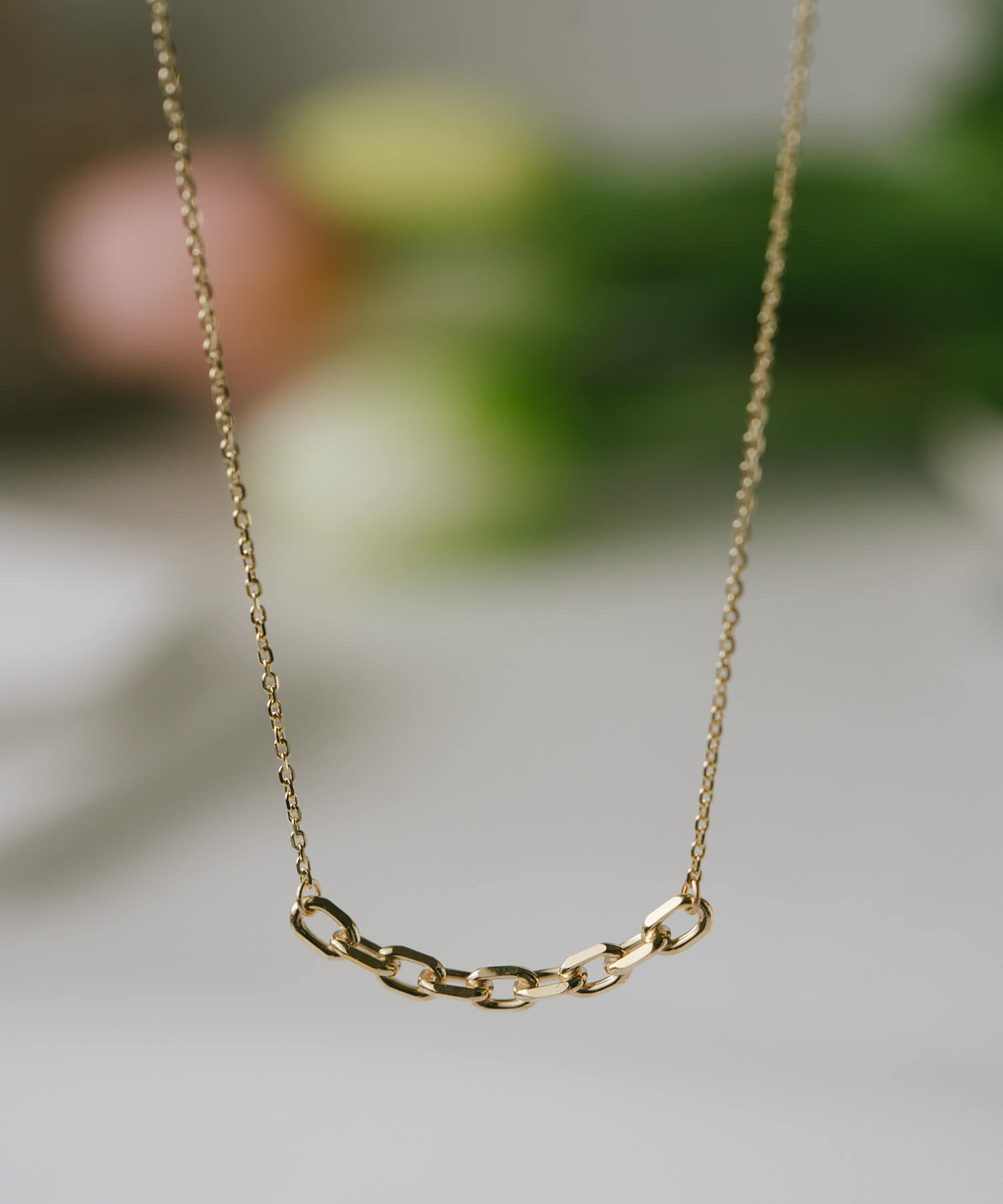 10K Gold Dainty Chain Link Necklace | KATENA
