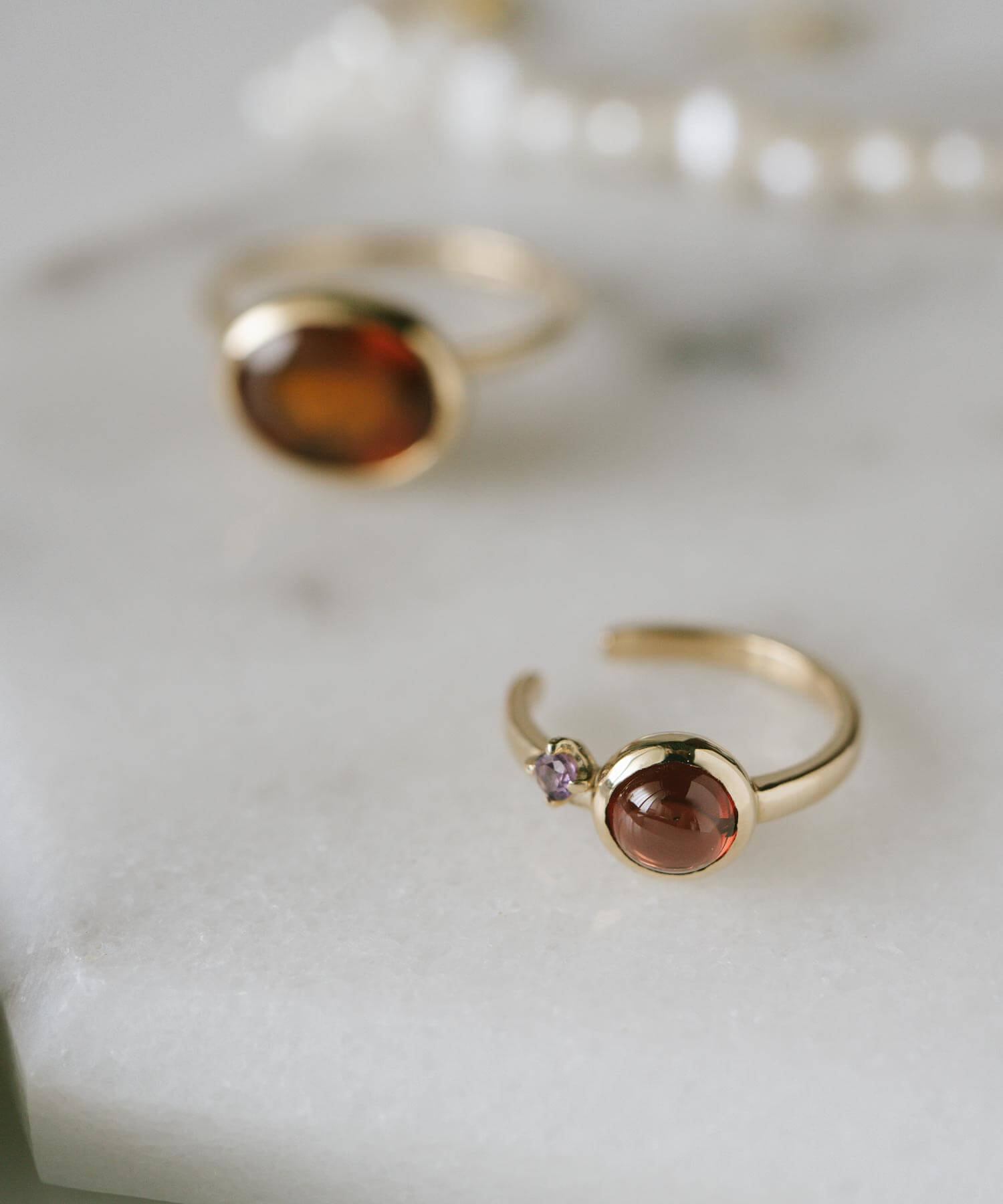10K Gold Bicolor Gemstone Earcuff | LACHTARA-ETT EARCUFF