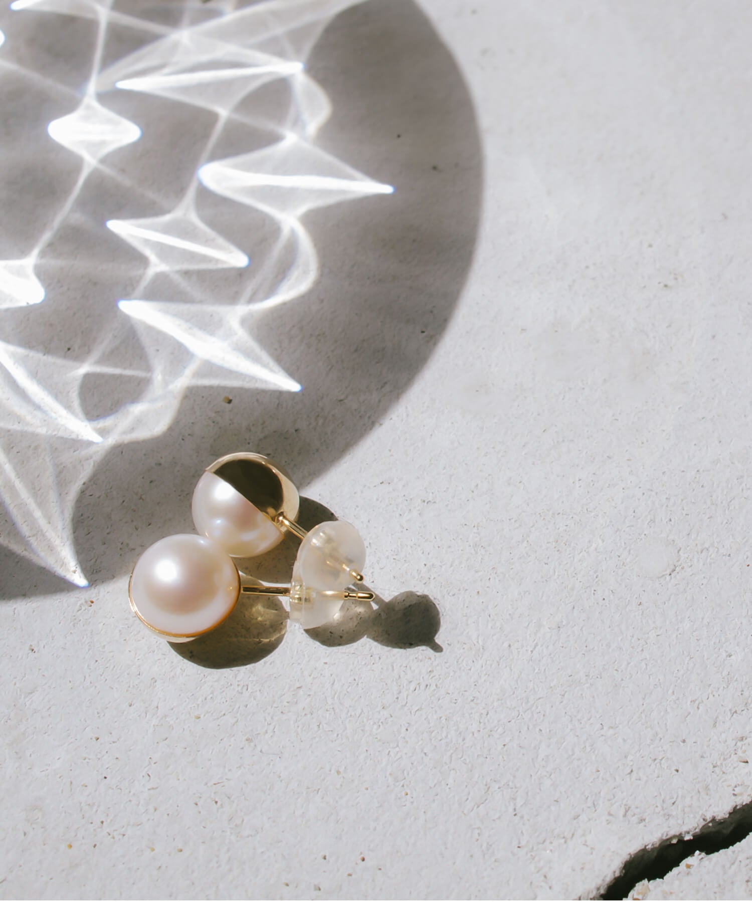 18K Gold 8mm Half Cap Stud Earrings | LALUNO