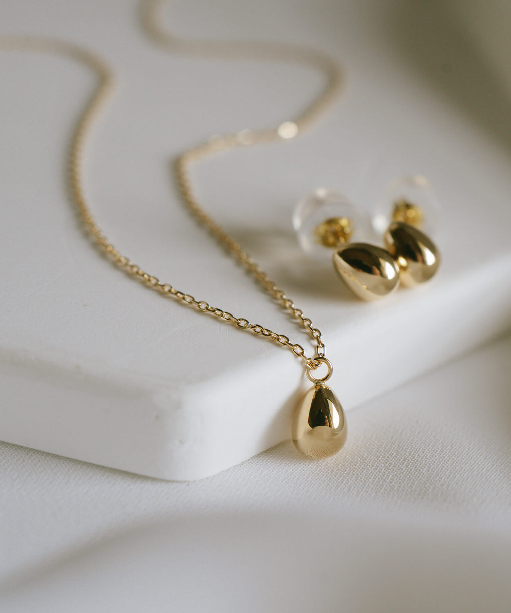 18K Gold Petit Grain Necklace | MOLLICA
