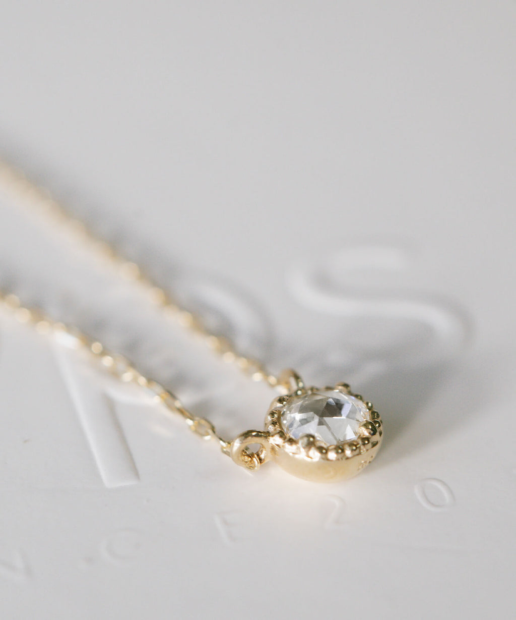 Dainty Round Diamond Necklace | ASTERI-VEGA