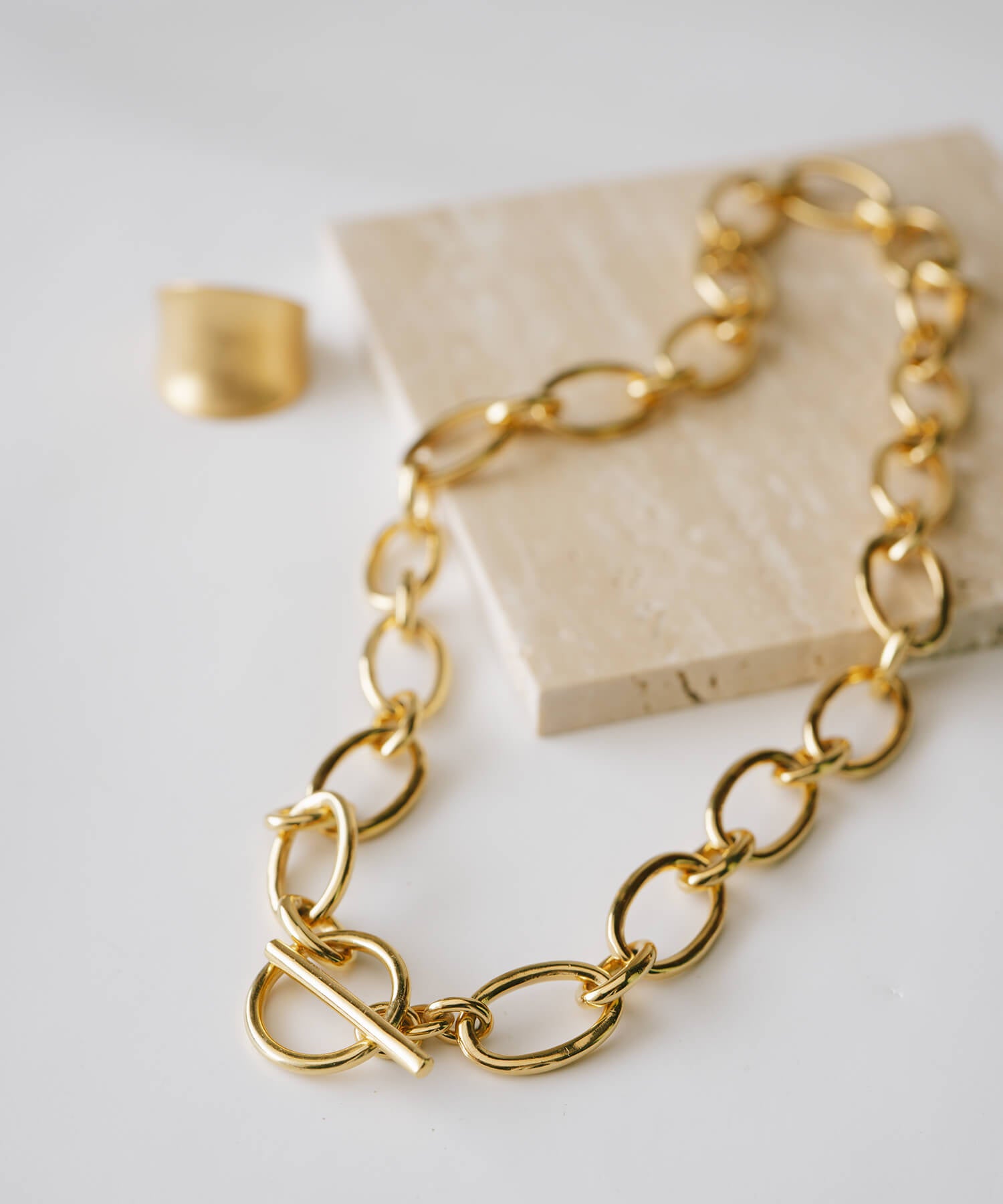 18K Gold Plated Sterling Silver Chunky Chain Choker | CARCHE